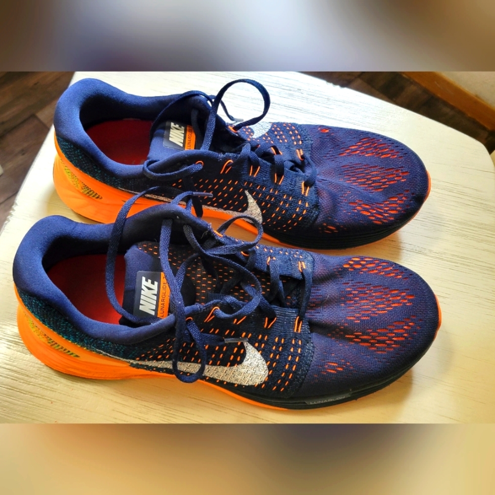 Nike LunarGlide 7 Running Training Shoes Men Sz 11Purple Orange